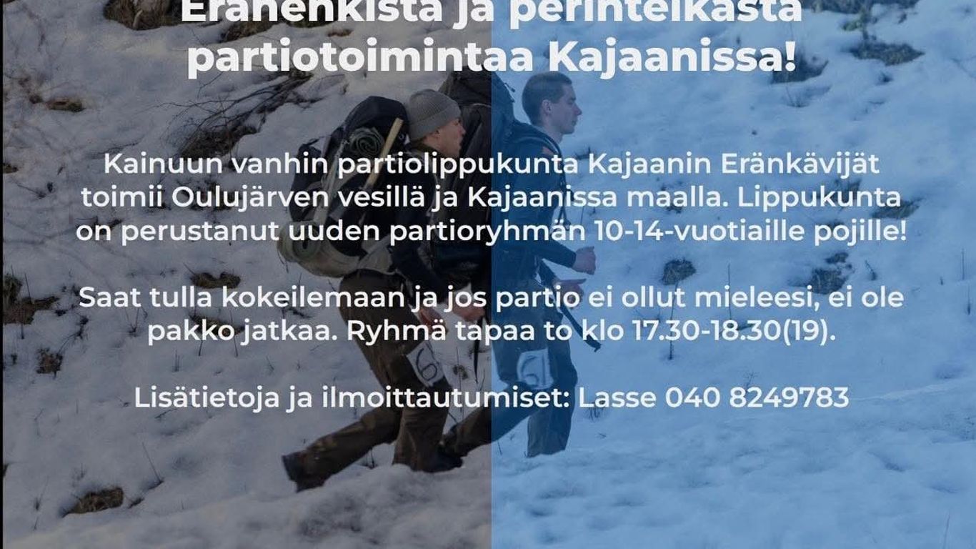 Partioryhmä 10 vuotialle tai vanhemmille pojille