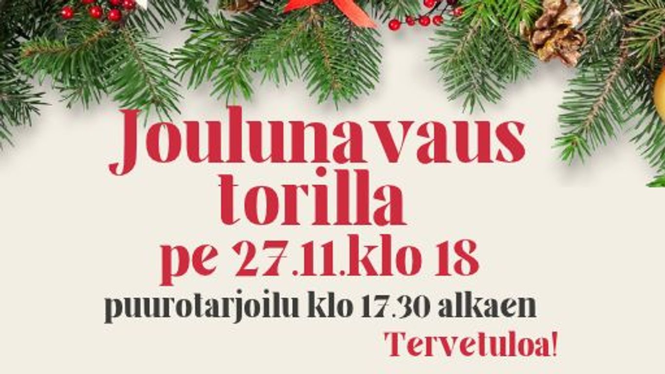Joulunavaus Suomussalmella perjantaina 27.11.2026 klo 18